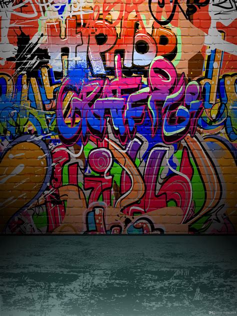 Graffiti Hip Hop Backdrops Vinyl Photography Brick Wall Photo Booth