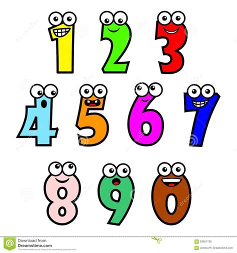 Cartoon Numbers Stock Vector Illustration Of Clipart