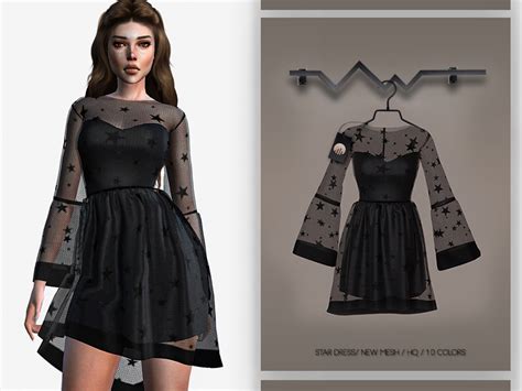 Star Dress By Busra Tr From Tsr • Sims 4 Downloads