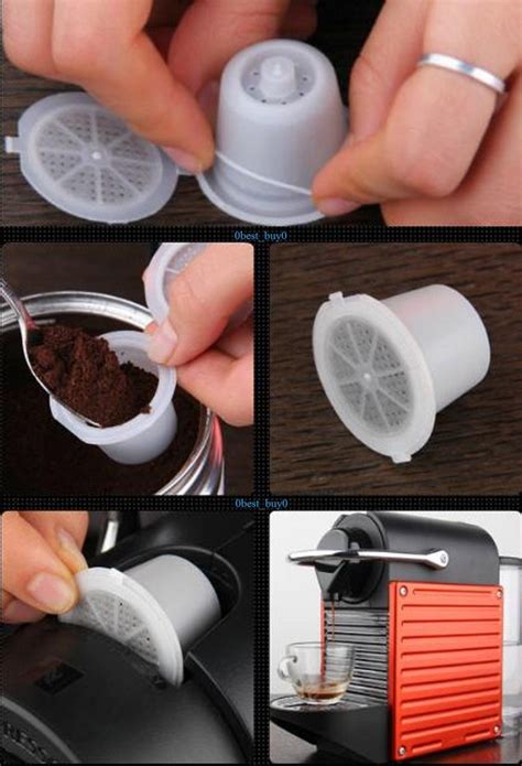 Mg coffee reusable vertuo capsules stainless steel refillable coffee pods for nespresso vertuo coffee machines gca1 and env135s (small cup +tamper in silver) 3.0 out of 5 stars 124. Details about 5pcs Refillable/ Reusable Nespresso Capsule ...