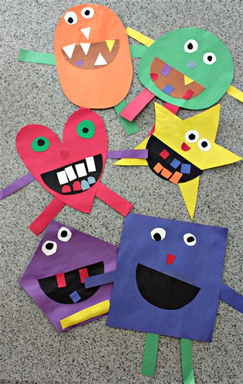 Shape Monsters Are An Easy Way To Teach Shapes And Colors To Kids And