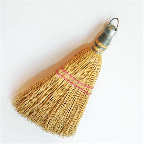 Vintage Small Fit Rite Straw Whisk Broom Wire Wrapped Nice