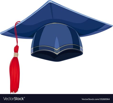 Blue Academicic Graduation Cap Royalty Free Vector Image Vector Free