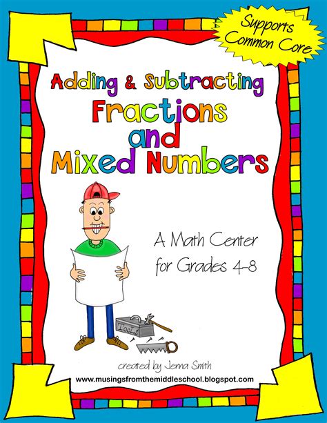 Math Fractions Worksheets Subtracting Mixed Numbers