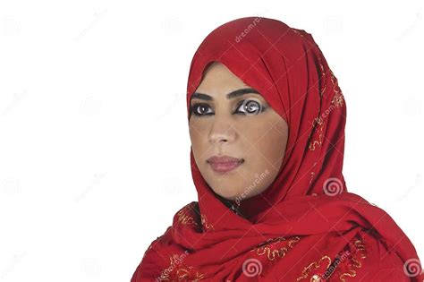 Beautiful Arabian Lady Wearing Traditional Islamic Stock Image Image