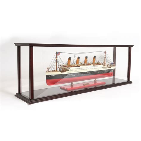 Titanic Ship Model In Display Case Nautical Accessories