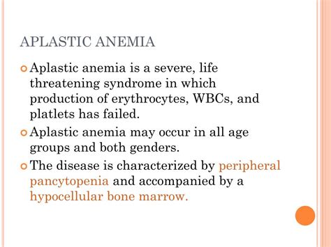 Ppt Aplastic And Hypoplastic Anemias Powerpoint Presentation Free