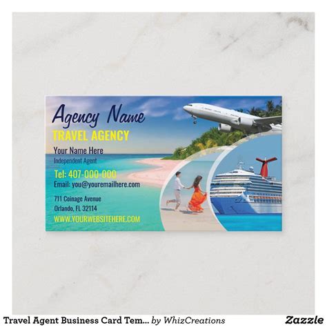 Travel Agent Business Card Template In 2021 Agency
