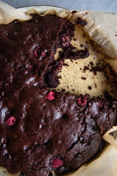 Vegane Schoko Brownies Mit Himbeeren Teigliebe