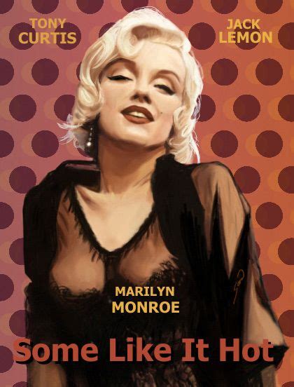 Marilyn Monroe Vintage Some Like It Hot Movie Poster Classic Movie
