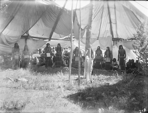 The Cheyenne Sun Dance Being Performed Inside The Sun Dance Lodge Date
