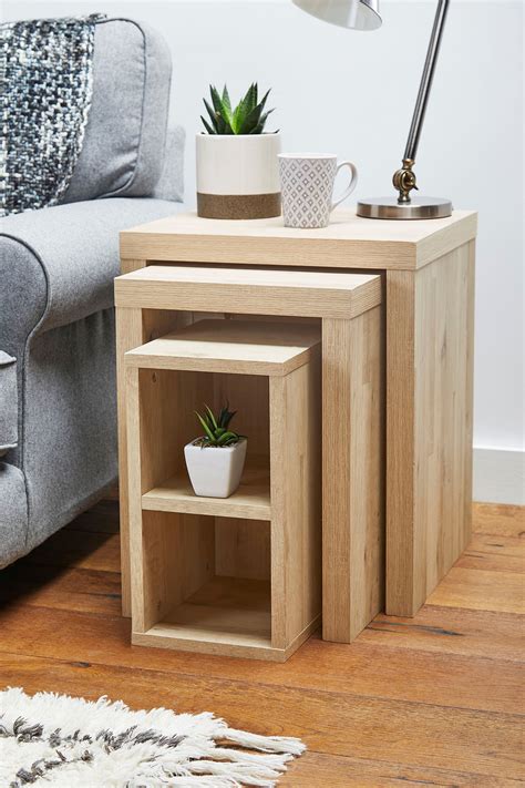 Buy Bronx Oak Effect Nest Of Tables From The Next Uk Online Shop