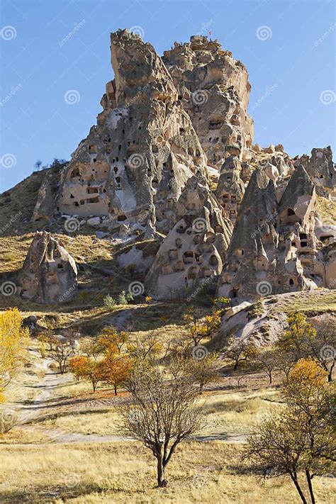 Rock Formations In Uchisar Cappadocia Turkey Stock Image Image Of