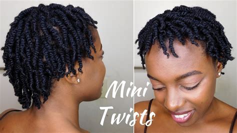 How To Super Juicy Mini Twists On Short 4c Natural Hair Youtube