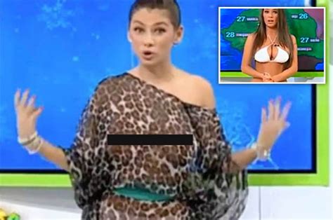 Weather Girl Exposes Boobs In Totally See Through Top On Live TV Daily Star