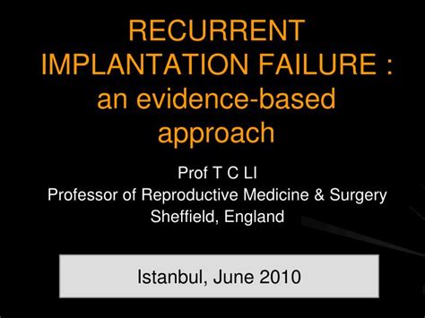 Ppt Recurrent Implantation Failure An Evidence Based Approach
