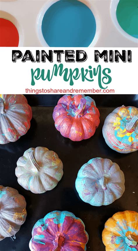 Painted Mini Pumpkins Fall Craft For Kids