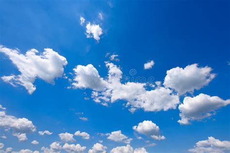 White And Fluffy Cloud On A Blue Sky Close Up Stock Photo Image Of