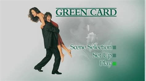 Monday prime video #greencard telugu movie ft. Green Card (1990) - DVD Movie Menus