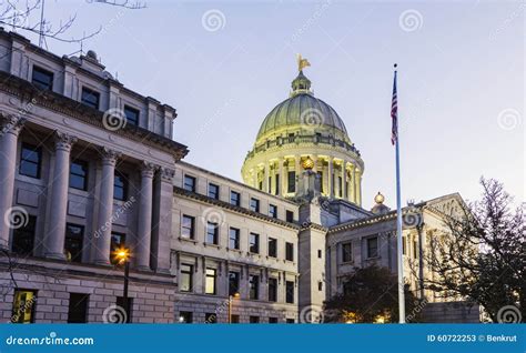 Mississippi State Capitol Building Stock Image Image Of Sunrise