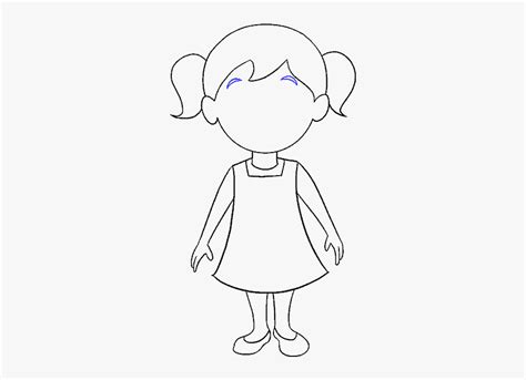 How To Draw Cartoon Girl Easy Cartoon Little Girls
