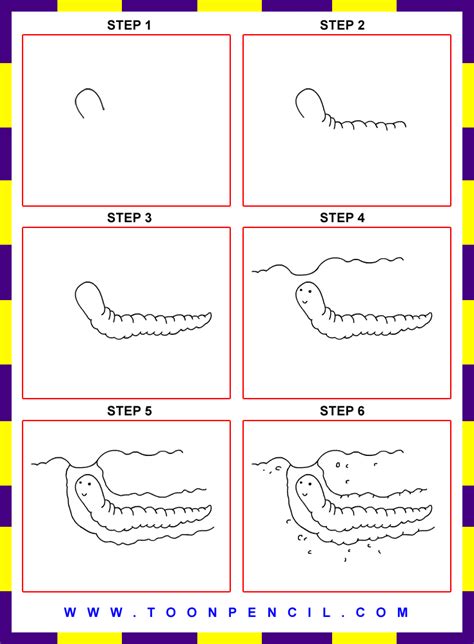 How To Draw A Worm Step By Step Easy