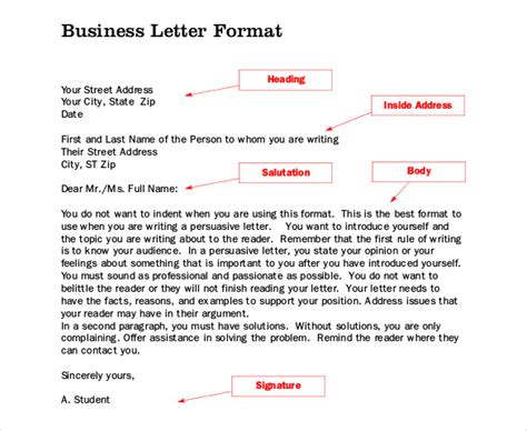 business letter templates    premium