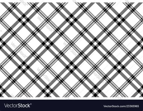 Simple Black White Check Plaid Seamless Pattern Vector Image