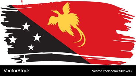 Papua New Guinea Flag Royalty Free Vector Image
