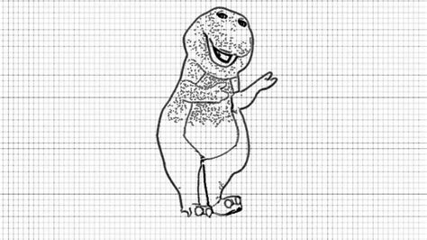 How To Draw Barney The T Rex From Barney And Friends Cartoon Series
