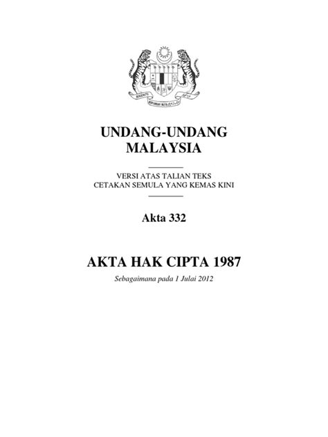 Fiszkoteka, your checked malaysian english dictionary! Undang-Undang Malaysia: Akta 332