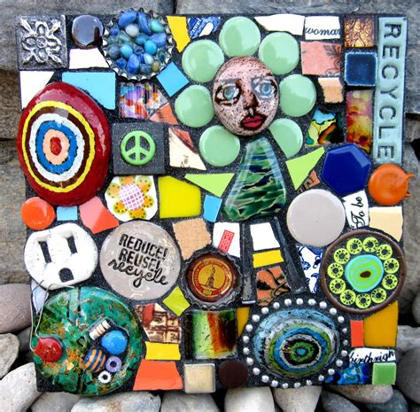 Reduce Reuse Recycle Mixed Media Mosaic By Shawn Dubois Mixed Media Mosaic Mosaic Art