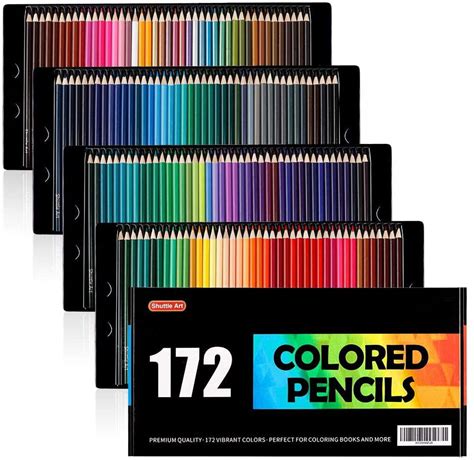 172 Colored Pencils Shuttle Art Soft Core Color Pencil Set For Adult