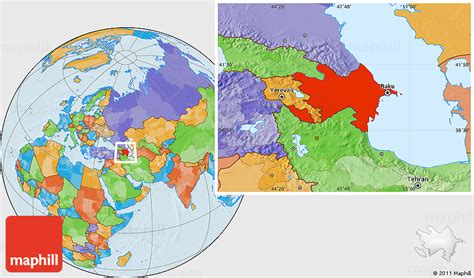 Political Location Map Of Azerbaijan