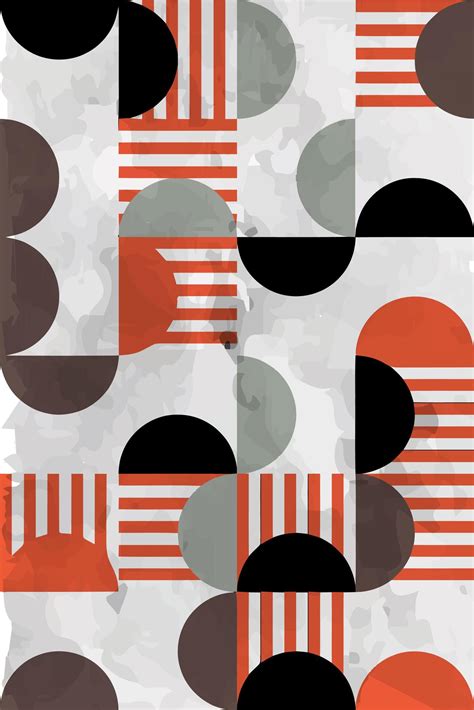 Seamless Bauhaus Style Abstract Geometric Pattern Abstract Geometric