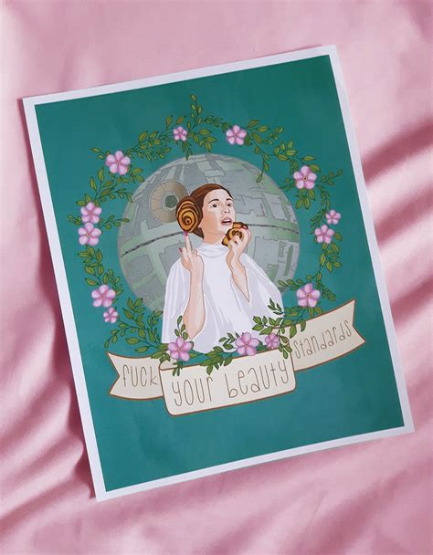 Princess Leia Feminist Print Carrie Fisher Star Wars Poster Etsy
