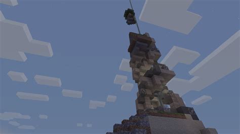 Stone Spire Connecting Two Floating Islands Made By Me Rminecraft