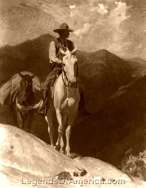 Cowboys And Trailblazers Mountain Horse Rider 1913 Western Art