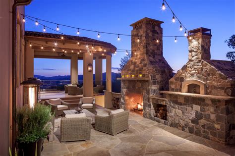 There are endless traditional patio ideas with fireplace that you can choose from. Outdoor Patio and Stone Fireplace | HGTV