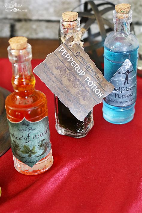 A whole new take on our awesome slime recipes. DIY Potion Bottles - Harry Potter Inspired Party Decor Ideas - Michelle's Party Plan-It