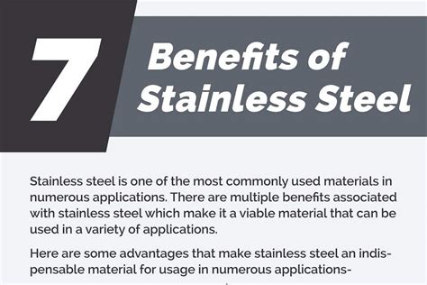 Infographic 7 Benefits Of Stainless Steel Arch City Steel