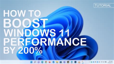 How To Speed Up And Improve The Performance Of Windows 11 Youtube