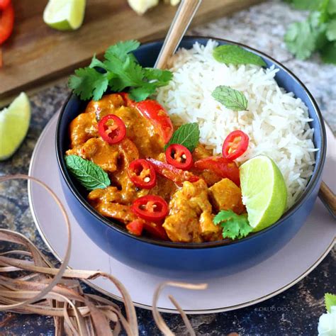 Easy Thai Red Chicken Curry Chili To Choc