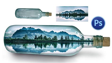 Mountain Photo Manipulation Bottle In Photoshop Tutorial Method Step By