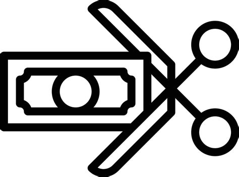 Tax Cut Loss Money Vat Outline Icon 14244058 Vector Art At Vecteezy