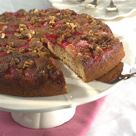 Rhubarb Upside-Down Cake Recipe - EatingWell