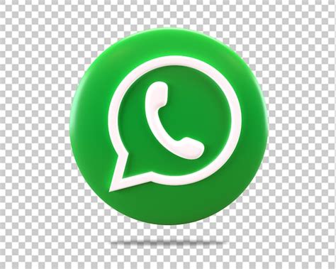 Whatsapp Logo Verde Icono 3d Fondo Aislado Archivo Psd Premium