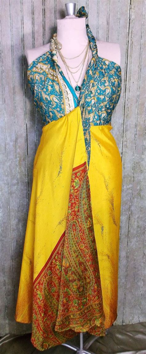 Silk Wrap Skirt Made From Vintage Indian Saris With Etsy Silk Wrap