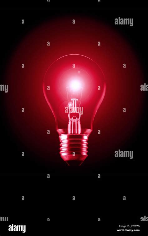 Red Light Bulb Stock Photo Alamy