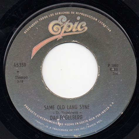 Dan Fogelberg Same Old Lang Syne 1980 Vinyl Discogs
